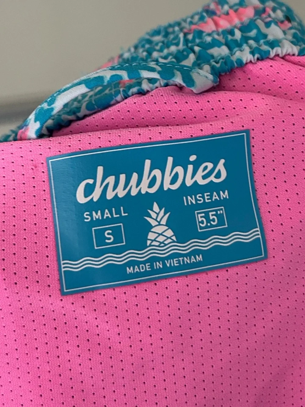 Chubbies Swim Trunks Flamingo Small